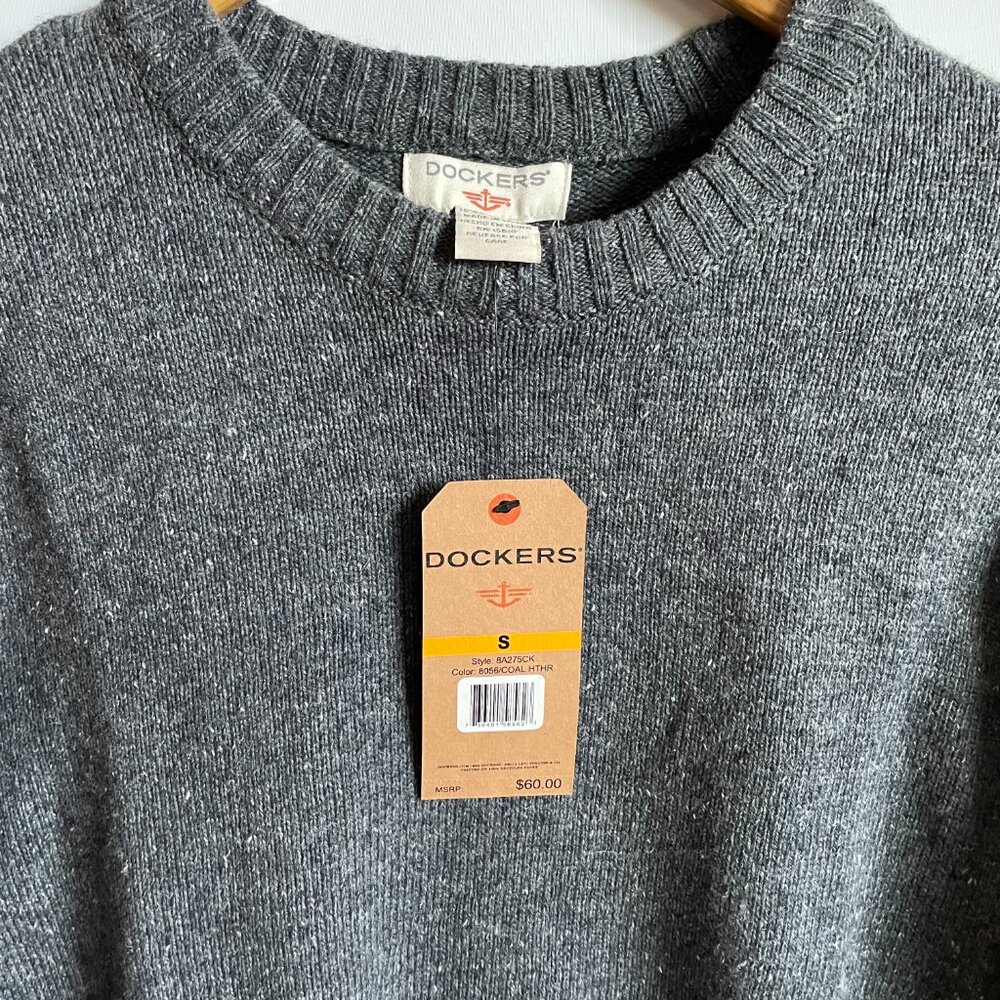 Dockers Men’s Crewneck Sweater Cotton Nylon Wool Blend Size Small NWT